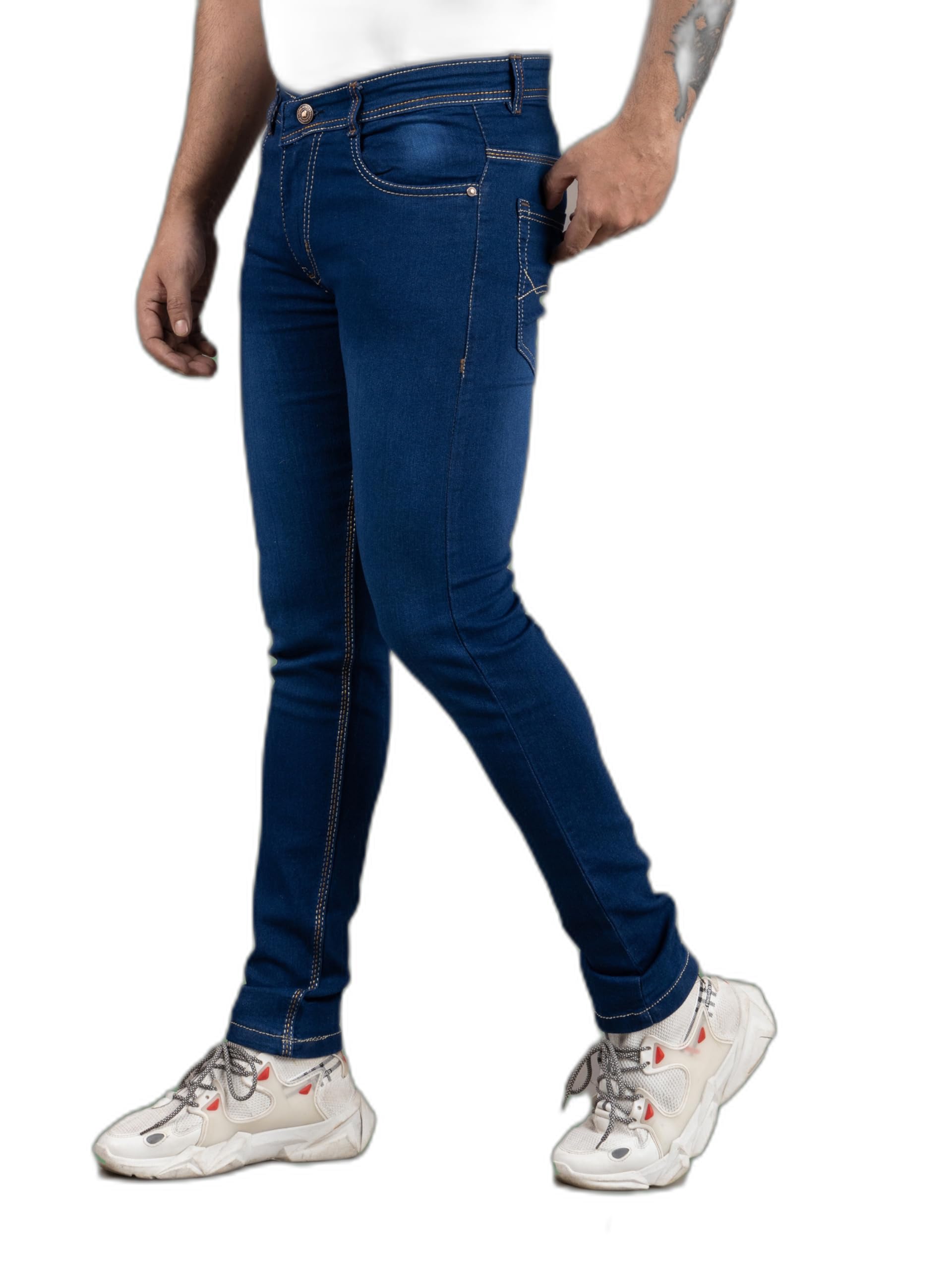 Slim Fit Men's Jeans - Crafted from Cotton to Cater to Your Comfort Demands, This Pair of Mid Rise Jeans Collection 710 from Offers You a Fashionable Look effortlessly-picture-27