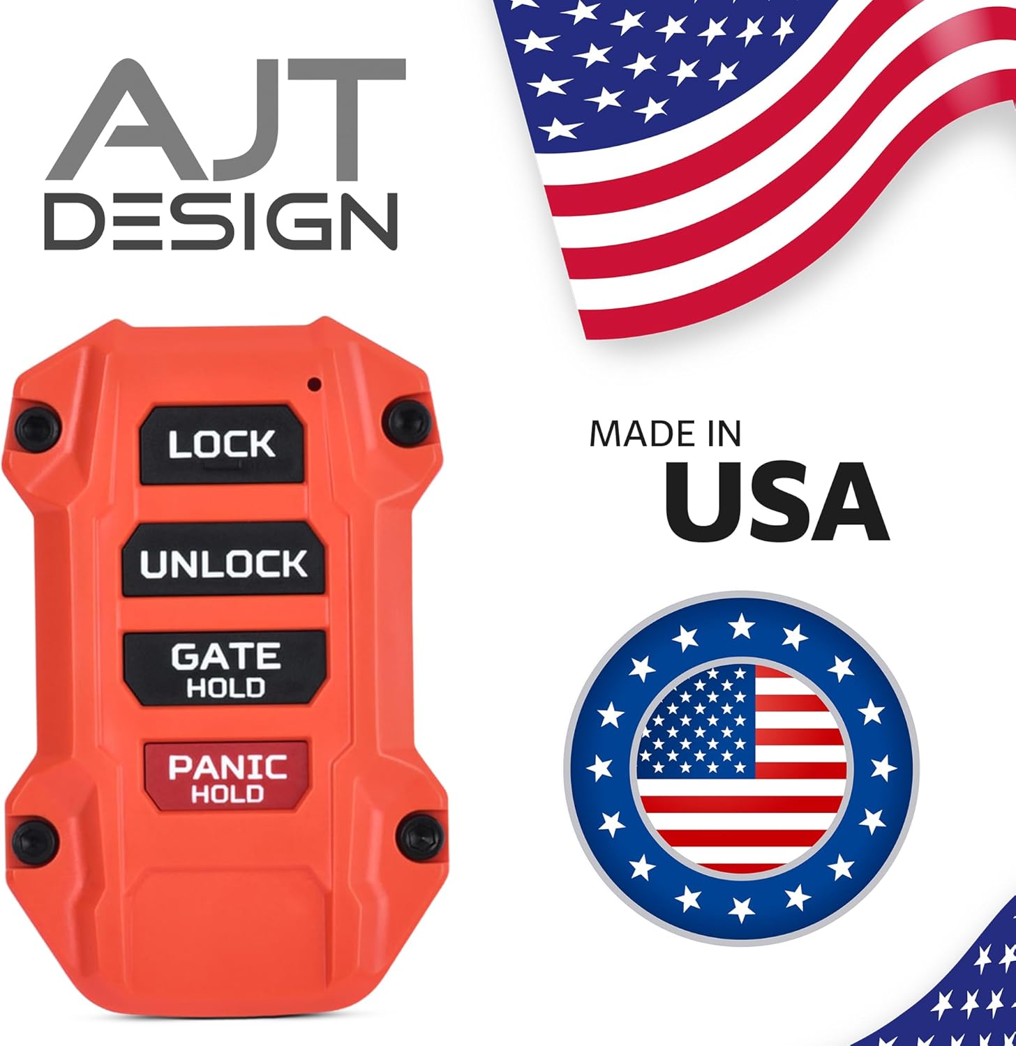 AJT DESIGN Replacement Key Fob Compatible with Toyota Tacoma (2024+), Tundra (2022+), 4Runner (2025+) & Sequoia (2023+) | Custom Made in USA | Injection Molded Rugged Case - Solar Octane