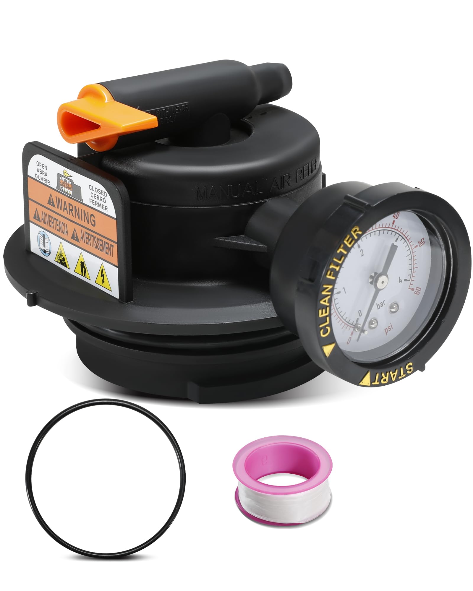 DEX2420MAR2 - Conjunto de alivio de aire manual para Hayward DE y filtro de piscina de cartucho, también apto para filtros de cartucho Pro Grid, Swimclear y Swim Clear