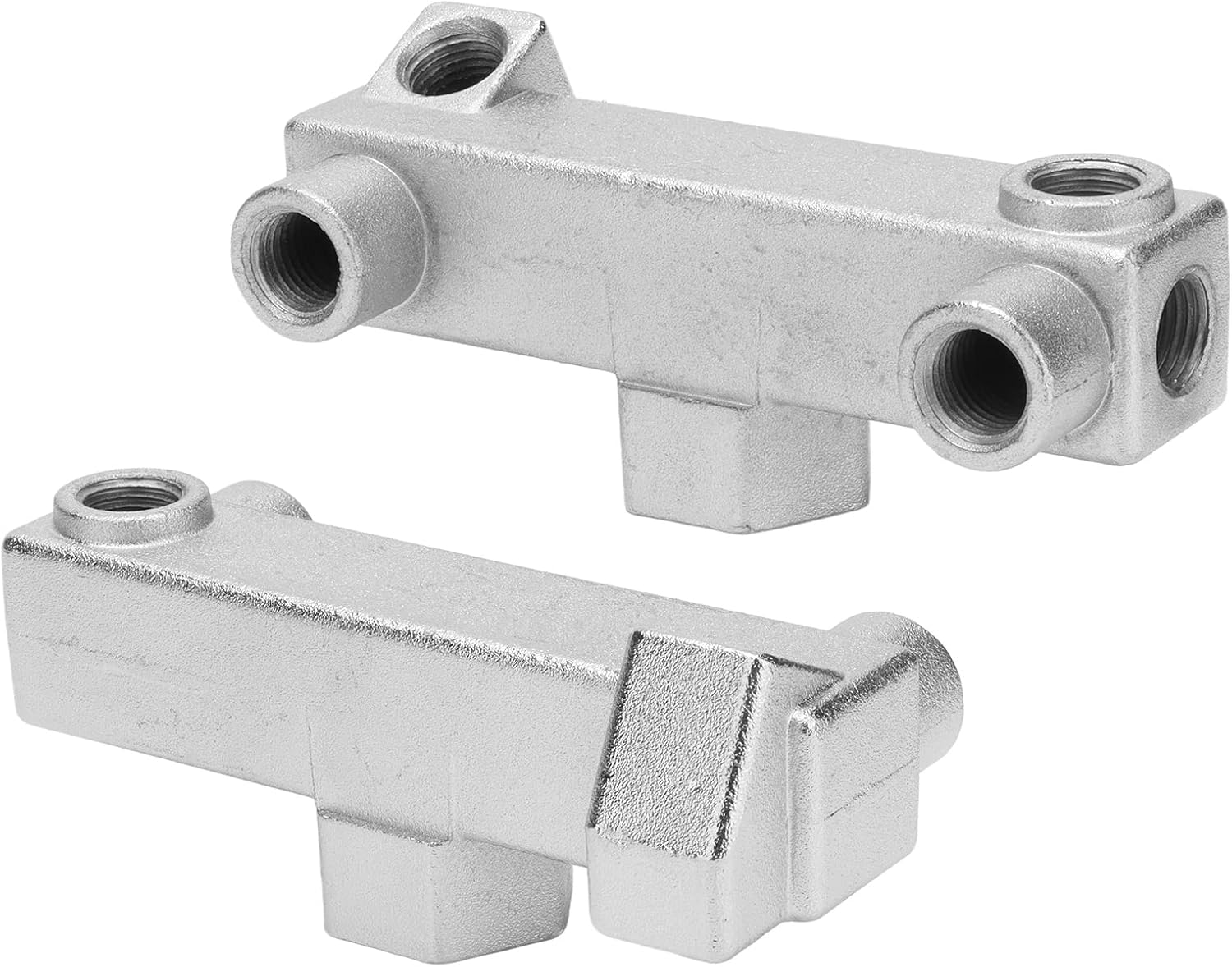 Manifold Distribution Blocks, 6 Way Pipe Connector High Efficiency Aluminum Alloy Easy Operation Standard Sizes for Air Compressor