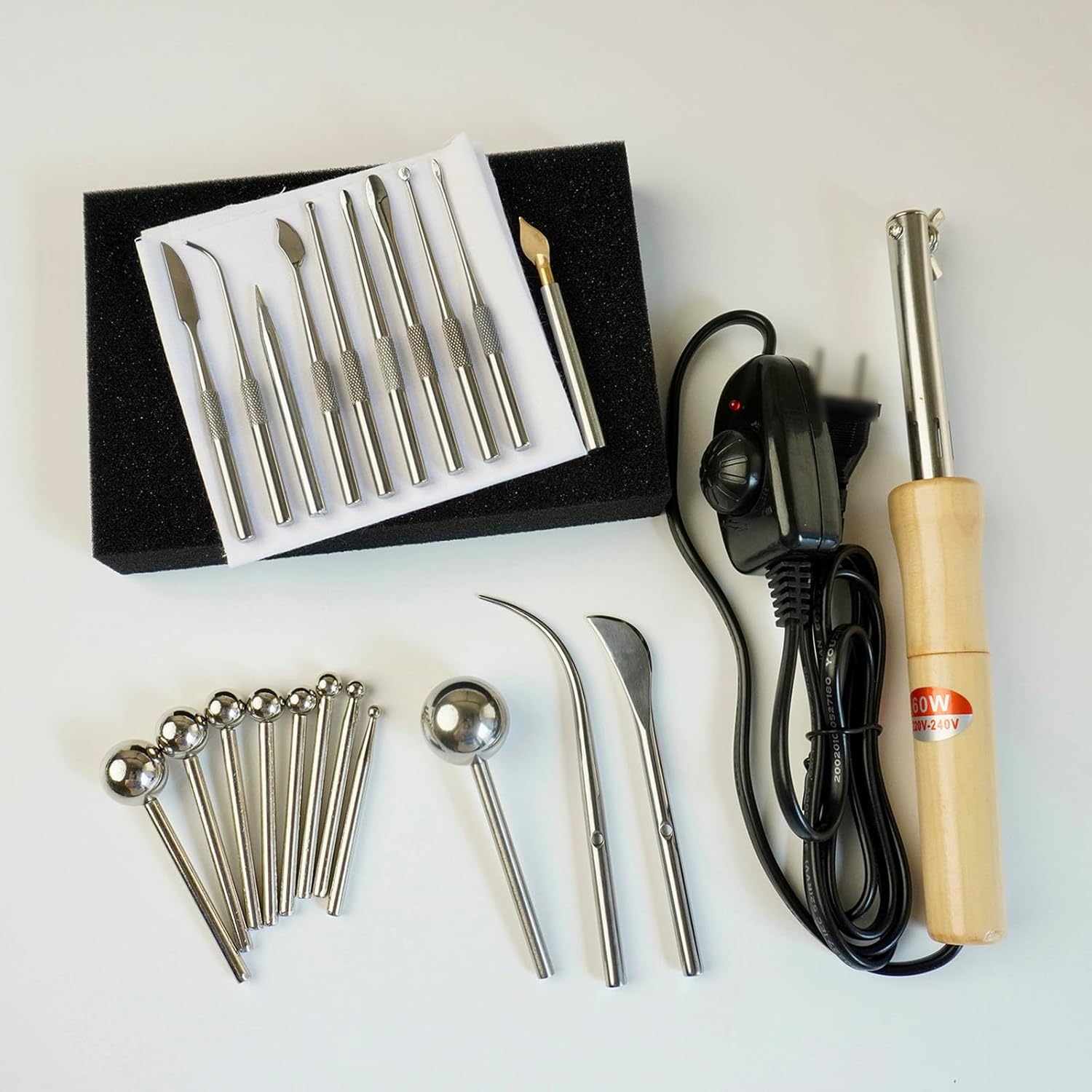 Electric Fabric Flower Maker Tool, Artificial Flower Ironing Machine with 21 Heads, Fake Flower Making Kit with Anti-scalding Bracket, DIY Flower Making, Adjustable Temperature