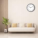 Horloge murale 9'' Non-Ticking, Batterie silencieuse de style simple moderne avec ABS Cadre HD Couverture en verre pour les enfants Salon Chambre Cuisine École Decor