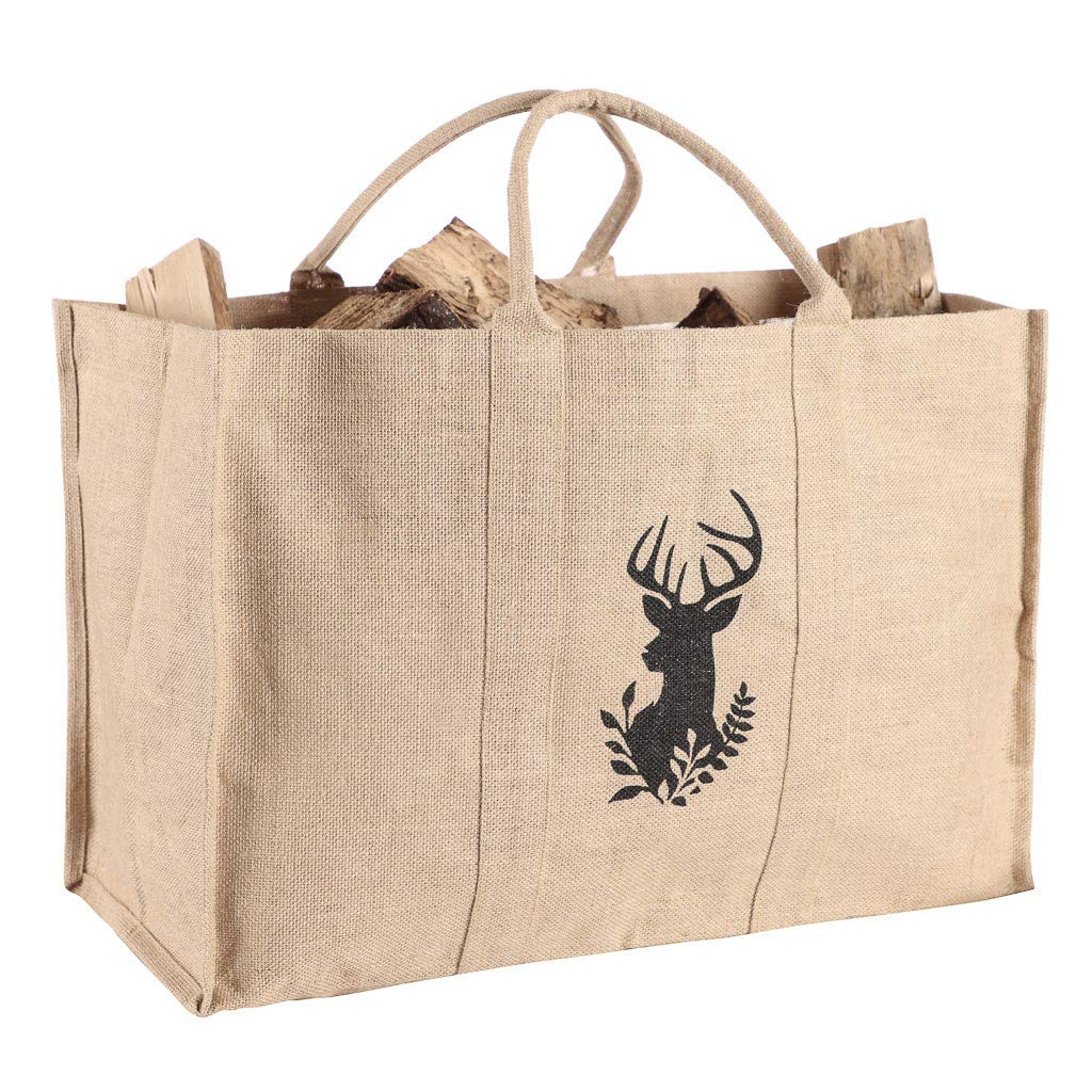 Dibor Beige Extra Strong Jute Log Kindling Firewood Bag (Br49)