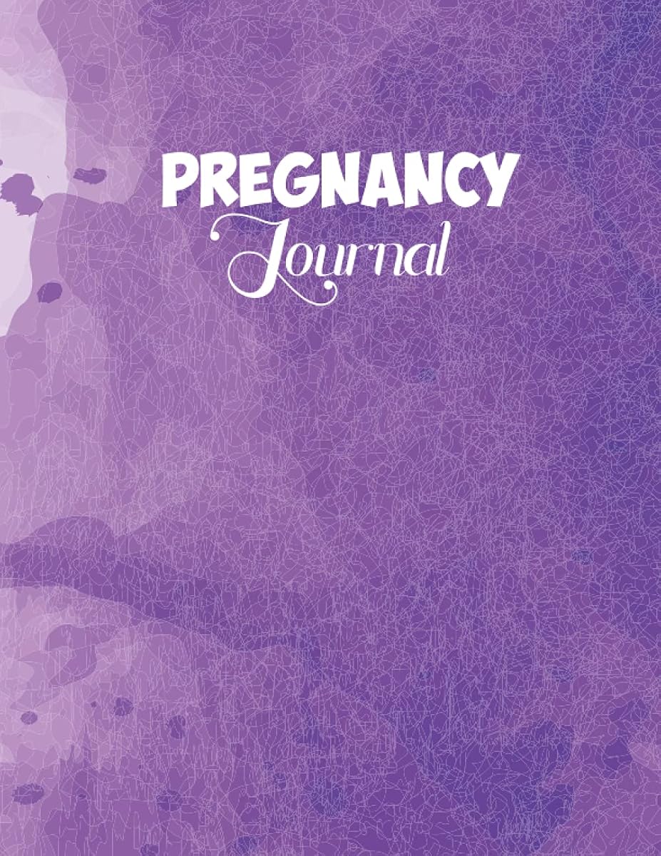 pregnancy journal: watercolor purple background First Time Mom's Pregnancy Journal Week by Week Pregnancy Tracker 9 Month Guided Pregnancy Planner Memory Book for Pregnant Women