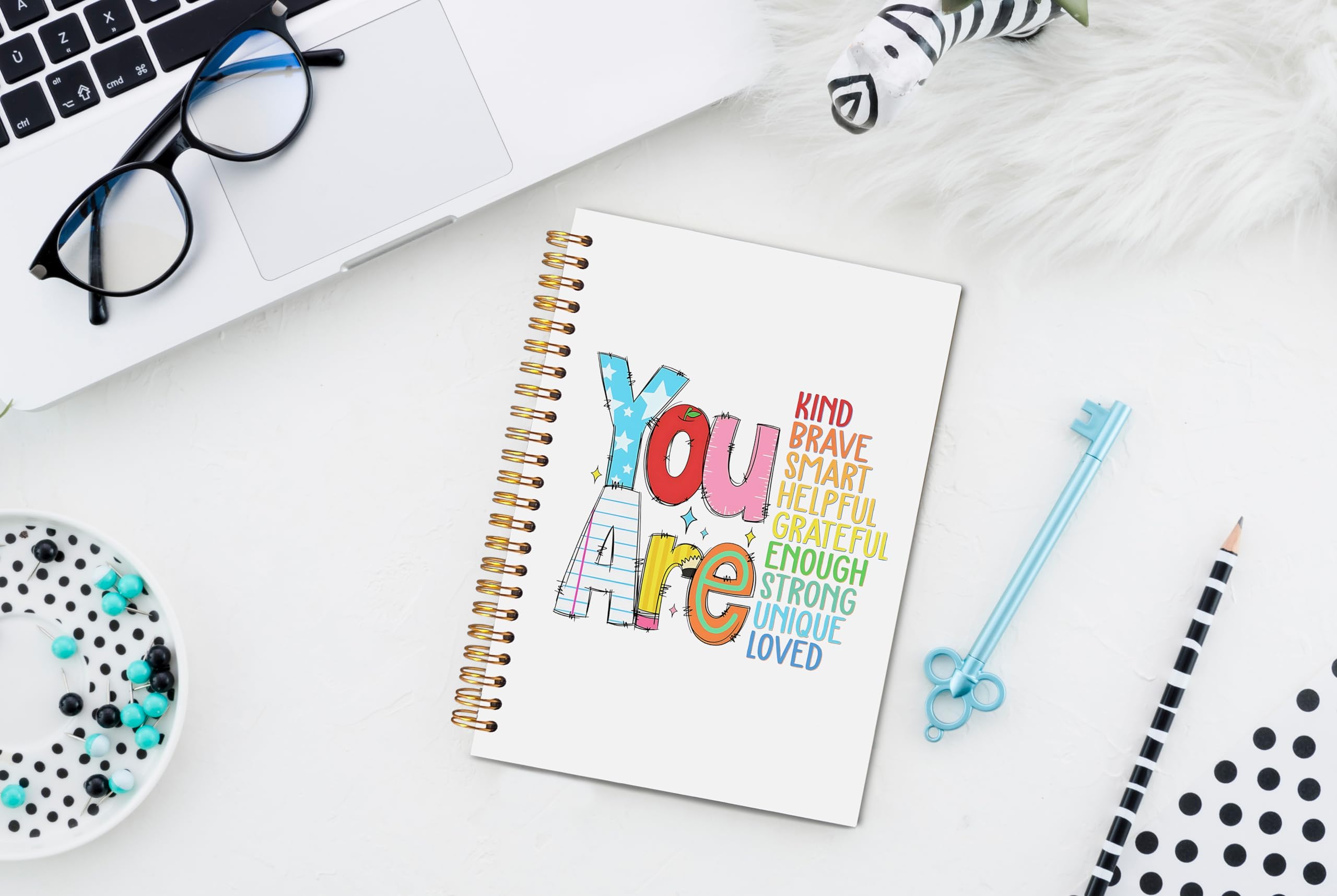 Boho Inspirational Spiral Notebook Journal 5,5 x 8,3, You Are Kind Positive Affirmation Journal per donne, forniture per il rientro a scuola, regali, citazione motivazionale