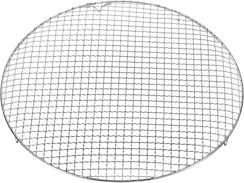 Miniatura 39 de HARFINGTON Rejilla redonda de 6.5 pulgadas de acero inoxidable 201 con alambre cruzado para barbacoa con patas de 0.787 in para cocinar hornear al