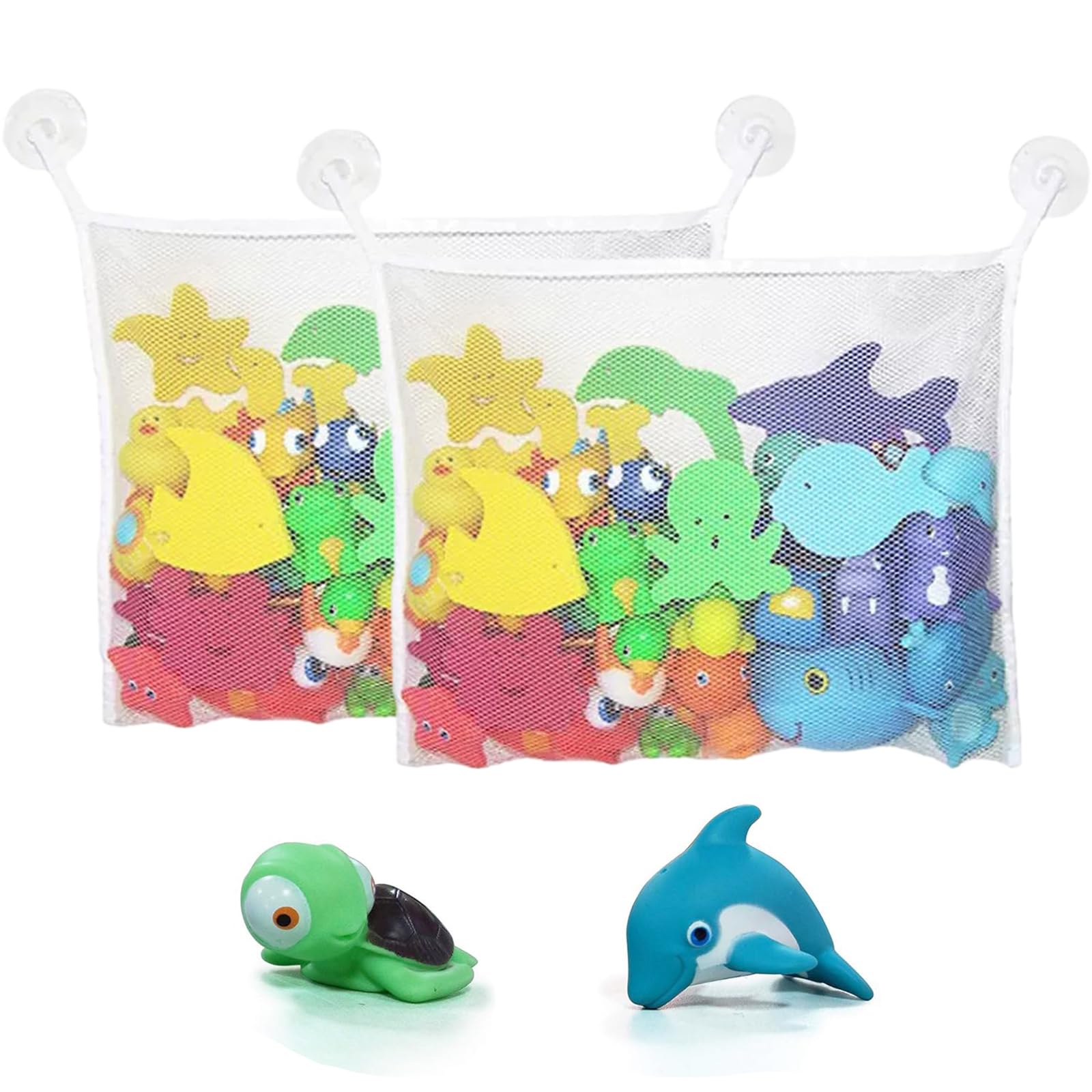 Bath Toy Storage, 2 Pcs Bath Toy Net, Bath Toy Organizer Bathroom Storage Net - Image 2