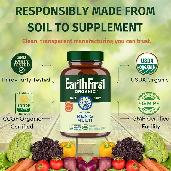 Mens Organic Multivitamin with Methylated B12 60ct