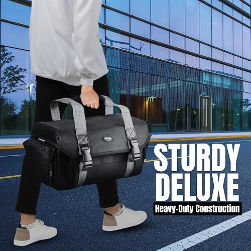 Vista 12 de Ultimaxx Bolsa mediana totalmente acolchada con hebillas dobles para cámaras y videocámaras Sony, Nikon, Canon, Olympus, Pentax, Panasonic, Samsung