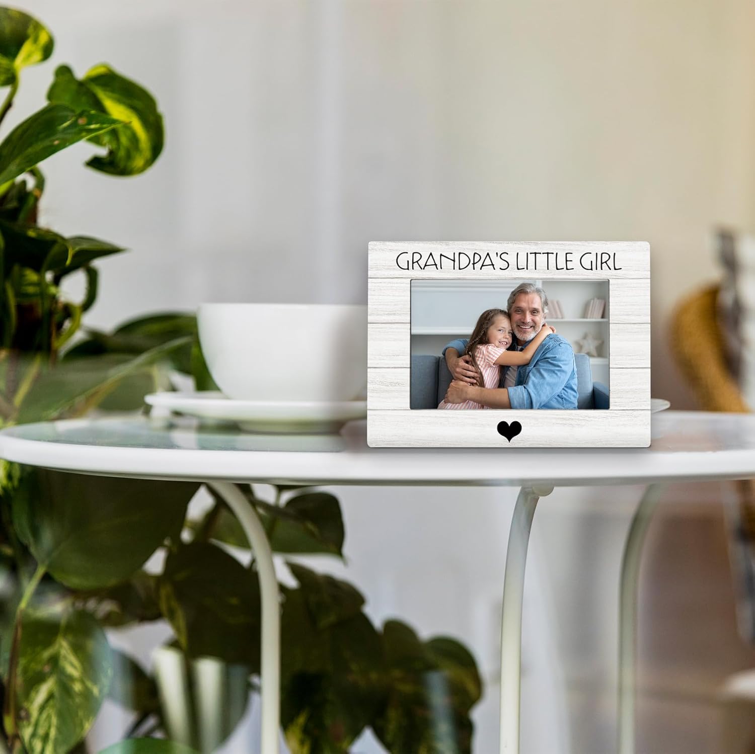 Grandpa 4x6 Picture Frame, Grandpa Photo Frame, Granddaughter Picture Frame, Gifts for Grandpa from Granddaughter Grandkids, Grandpa’s Little Girl Picture Photo Frames for Desk Shelf Decor - Image 3