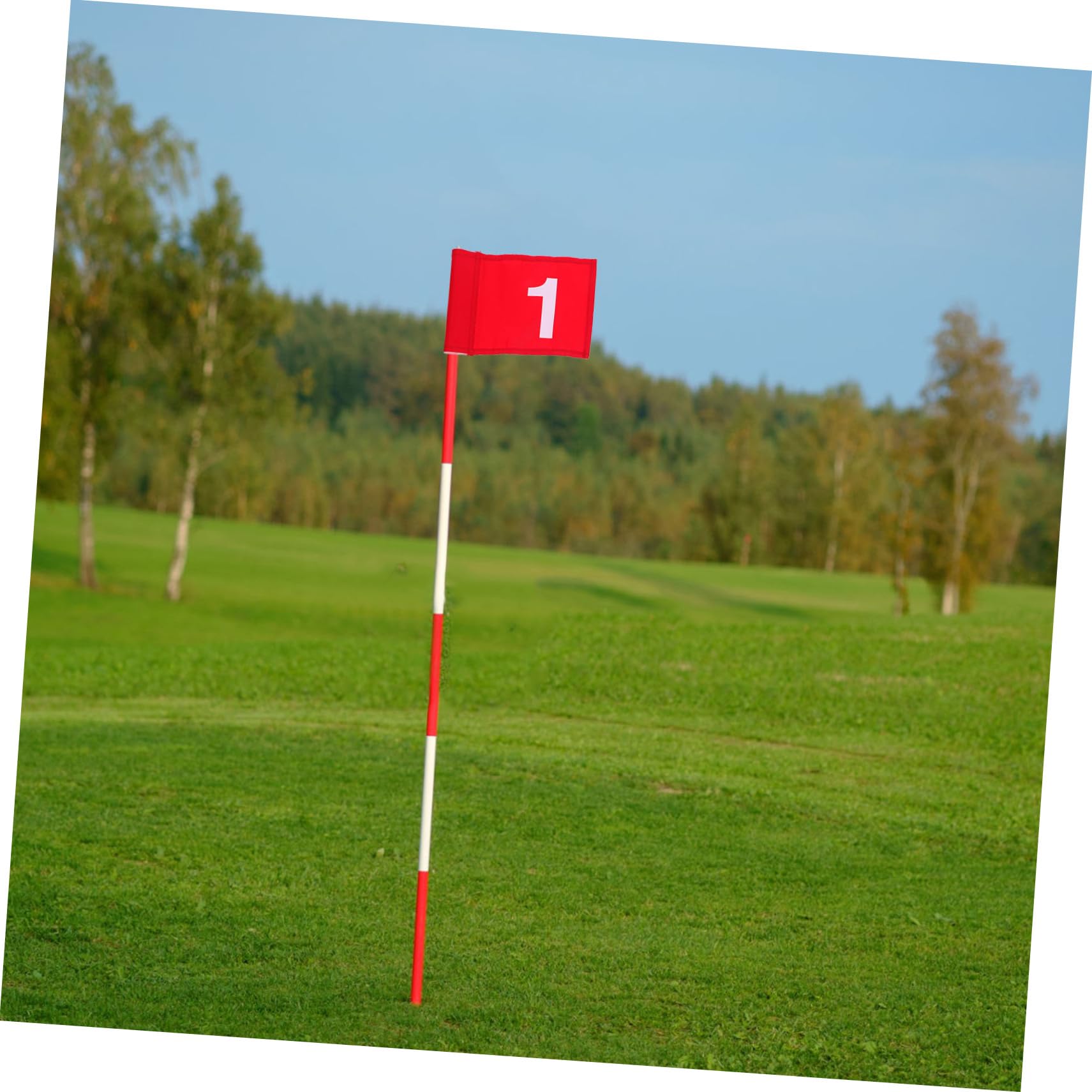 HANABASS Bandiere da Golf da 4 Pezzi in Nylon Rosso Resistenti e Facili da Trasportare per Allenamento Golf Pratico e Miglioramento Precisione Sul Campo