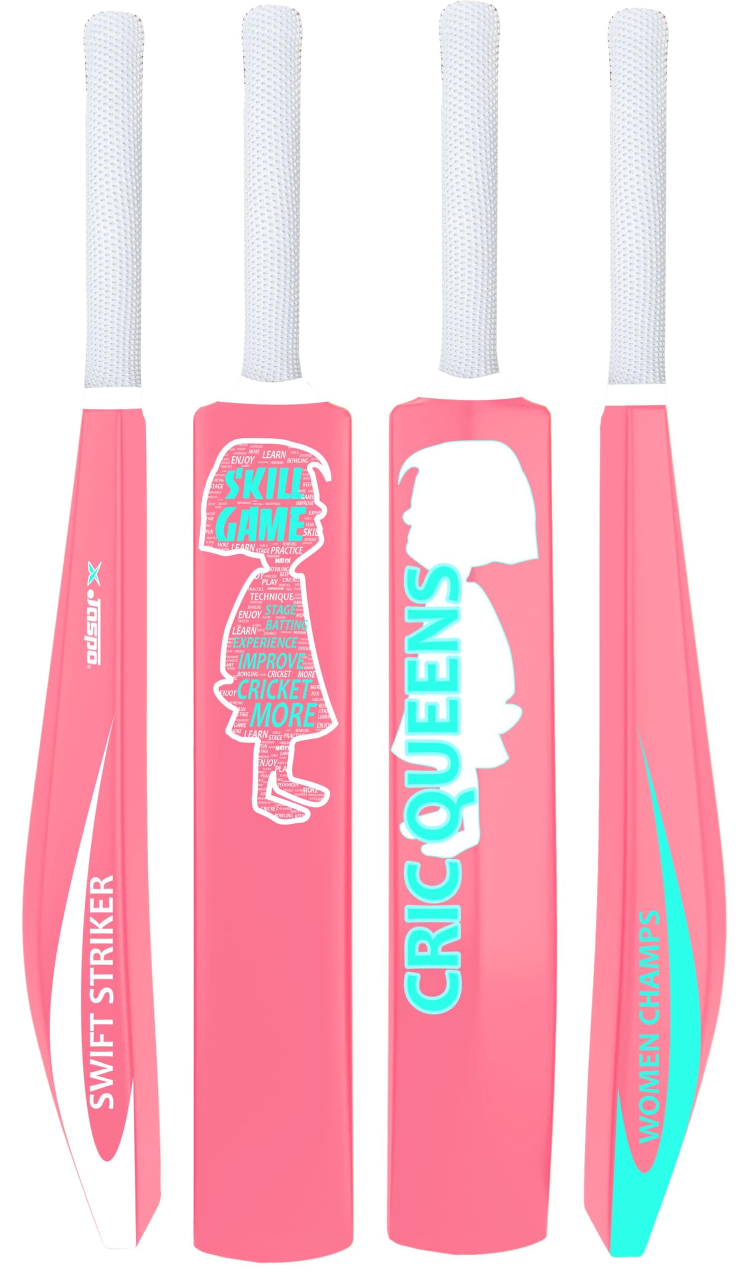 Jaspo Cric Queen Plastic Bat for Girls/Women,Cricket Bat for Playing with Tennis Balls & PVC Soft Balls, Turf Play, 34 Inches Length, 4.5 Inches Width – Perfect for Girls & Women Cricketers-picture-32