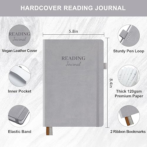 Miniatura 17 de Reading Journal with 104 Book Reviews, Book Journal for Books Lovers & Readers - Review and Track Your Reading Progress, Reading Log Notebook Gift
