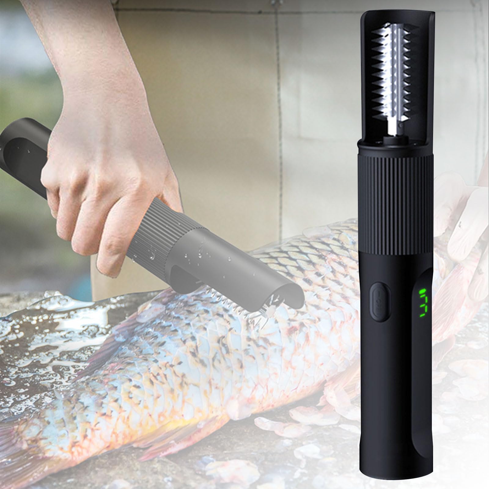 Limpiador De Escamas De Pescado Portátil, Descamador De Pescado Multifuncional, Batería De Iones De Litio De 4000/6000 Mah, Ajuste De 3 Velocidades, Hoja De Acero Inoxidable 304, 8500 Rpm 6000mAh