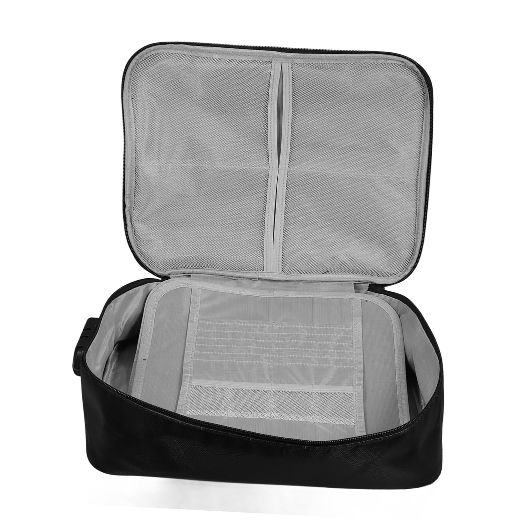 Borsa Portadocumenti Ignifuga Nera, Design Multistrato per Viaggio | Chiusura Password, Tessuto in Fibra di Vetro, Uso Quotidiano e Archivio