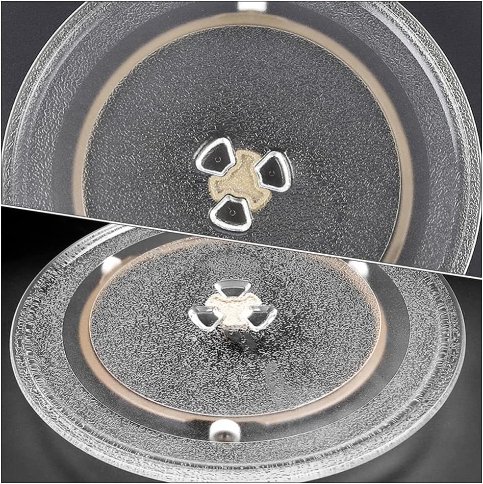 2 Pcs Microwave Oven Turntable Holder PP Three-wheel Design