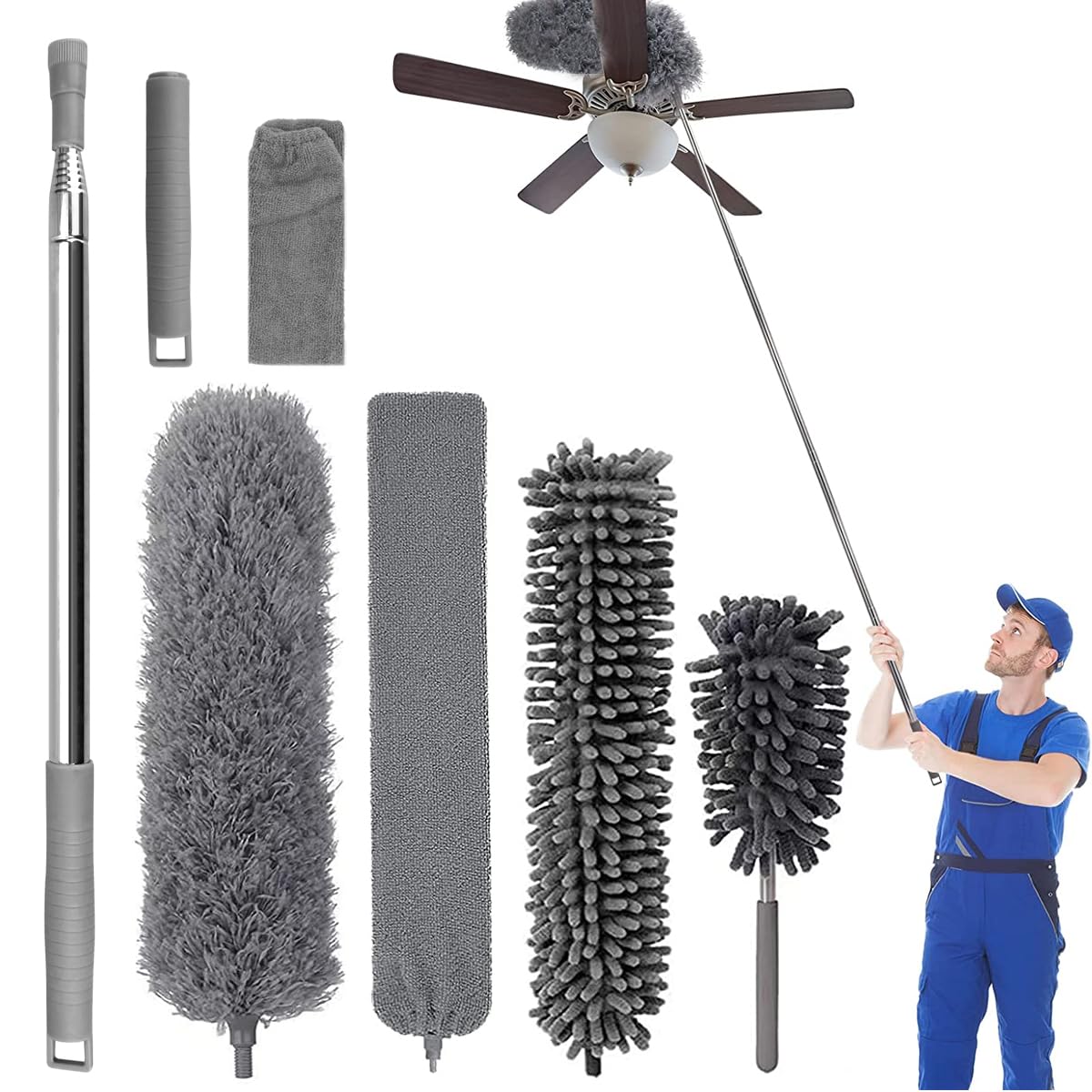 Bastone Swiffer 8 PEZZI SPOLVERINO Per Polvere Spolverino - Foto 10