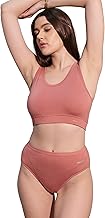 BODYSIZE Women Soft Bamboo Cotton Set of Non-Padded Sports Bra with Panty |2X Softer Than Cotton | Eco-Friendly Breathable, 2.5 Times Sweat Absorbent Than Cotton Seamless Bra & Panty Set