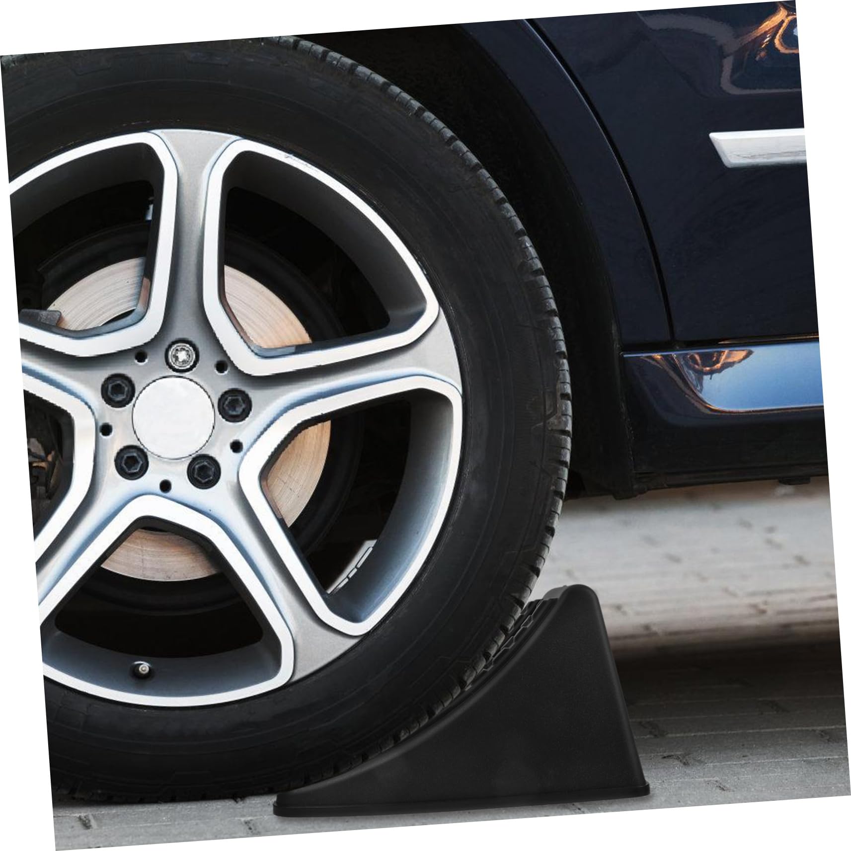 Gatuida Cuñas para Ruedas de Vehículo 2 Piezas Abs Negro para Coche