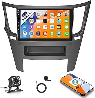 SIXWIN Android 10 Car Stereo for Subaru Legacy Outback 2010 2011 2012 2013 2014 2015 2016 9 Inch Touch Screen Car Radio with Bluetooth GPS Navigation Mirror Link WiFi SWC FM with Backup Camera MIC