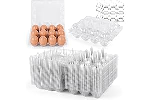 LOVEINUSA Clear Egg Cartons Bulk: Affordable Egg Storage for Home, Ranch, Farm, Market