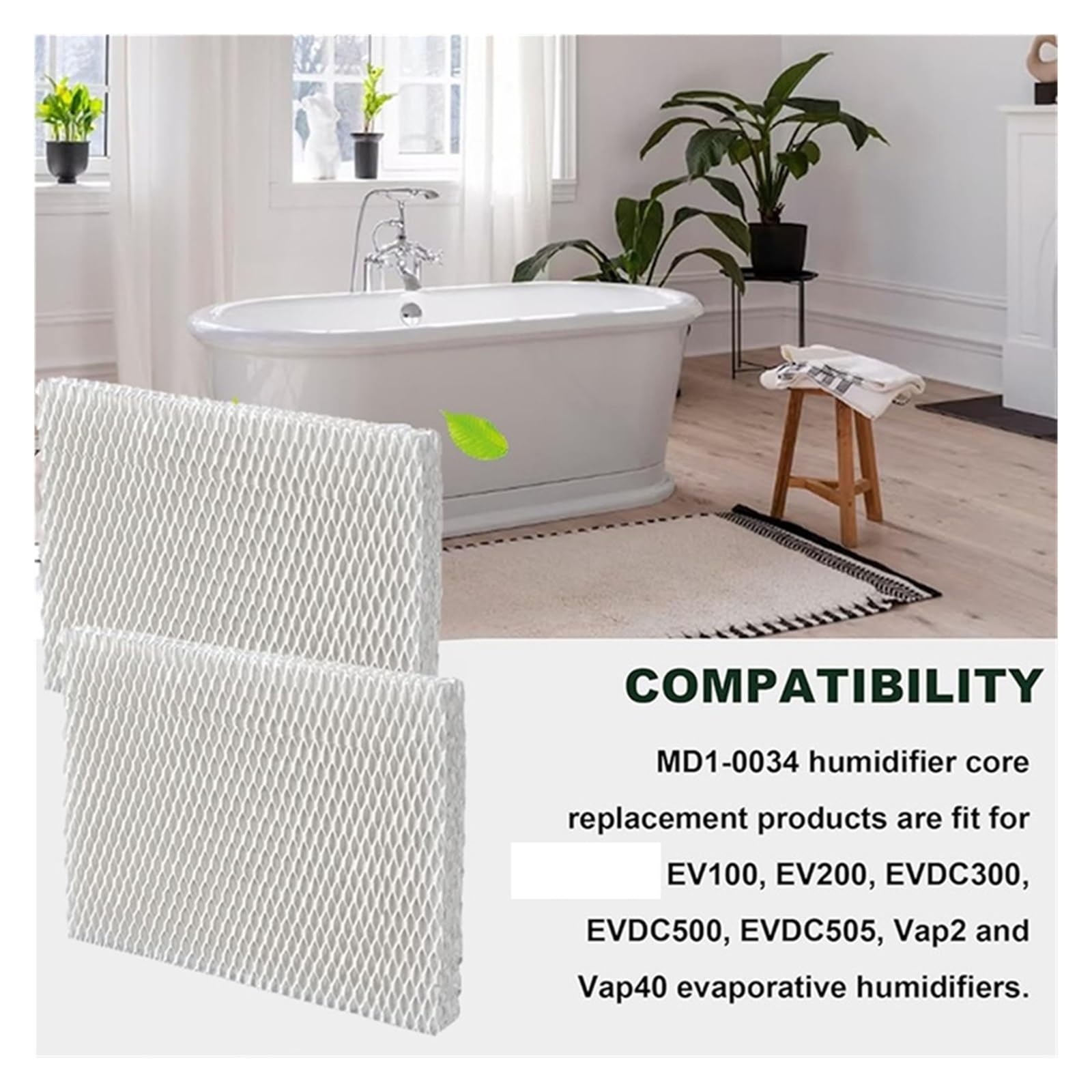 Verdunstungsbefeuchterfilter, Kompatibel Mit Vornado, MD1-0034 EV100 EV200 EVDC300 EVDC500 Ersatzzubehör