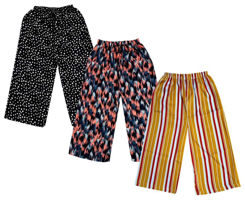 Image of IndiWeavesGirls Crepe Printed Loose Capri 3 /4th Pants