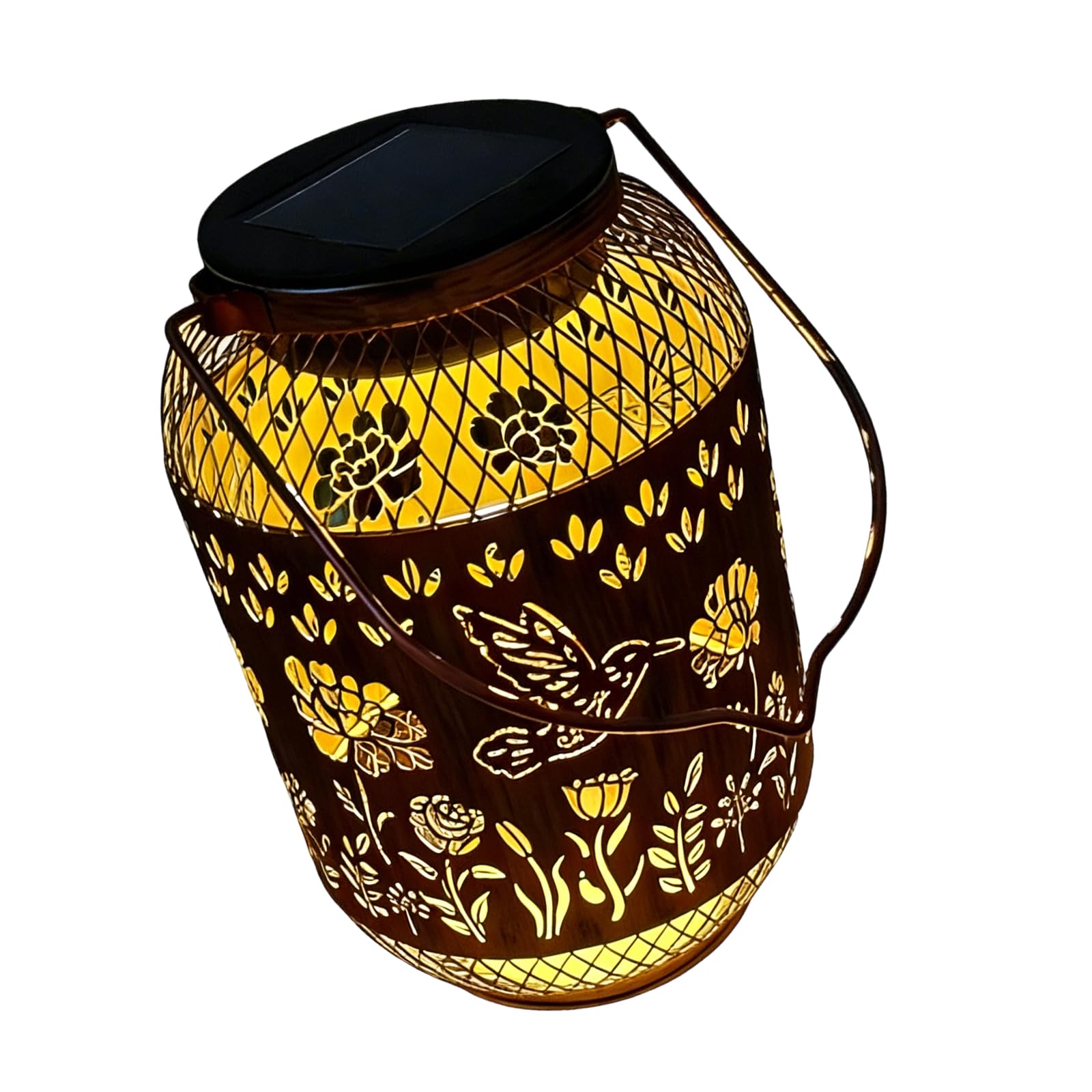 NVOQILIN Lovely Design Solar Operated Light Weather Resistant Hanging Light for Gazebo Pergola Outdoor Nighttime Solar