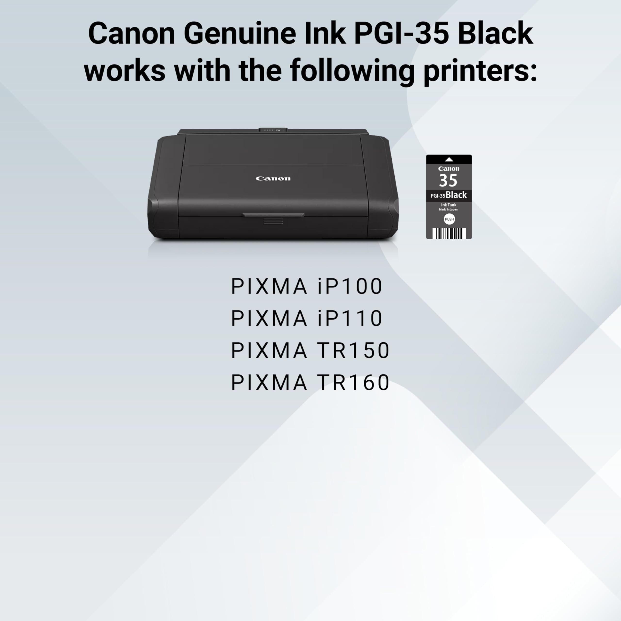 Canon PGI-35 Black Compatible to iP100,iP110,TR150 Printers (Pack of 2)