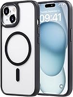 Vista 59 de Funda magnética para iPhone 15, resistente a las caídas, sensación de piel mate, a prueba de golpes, delgada, negro mate
