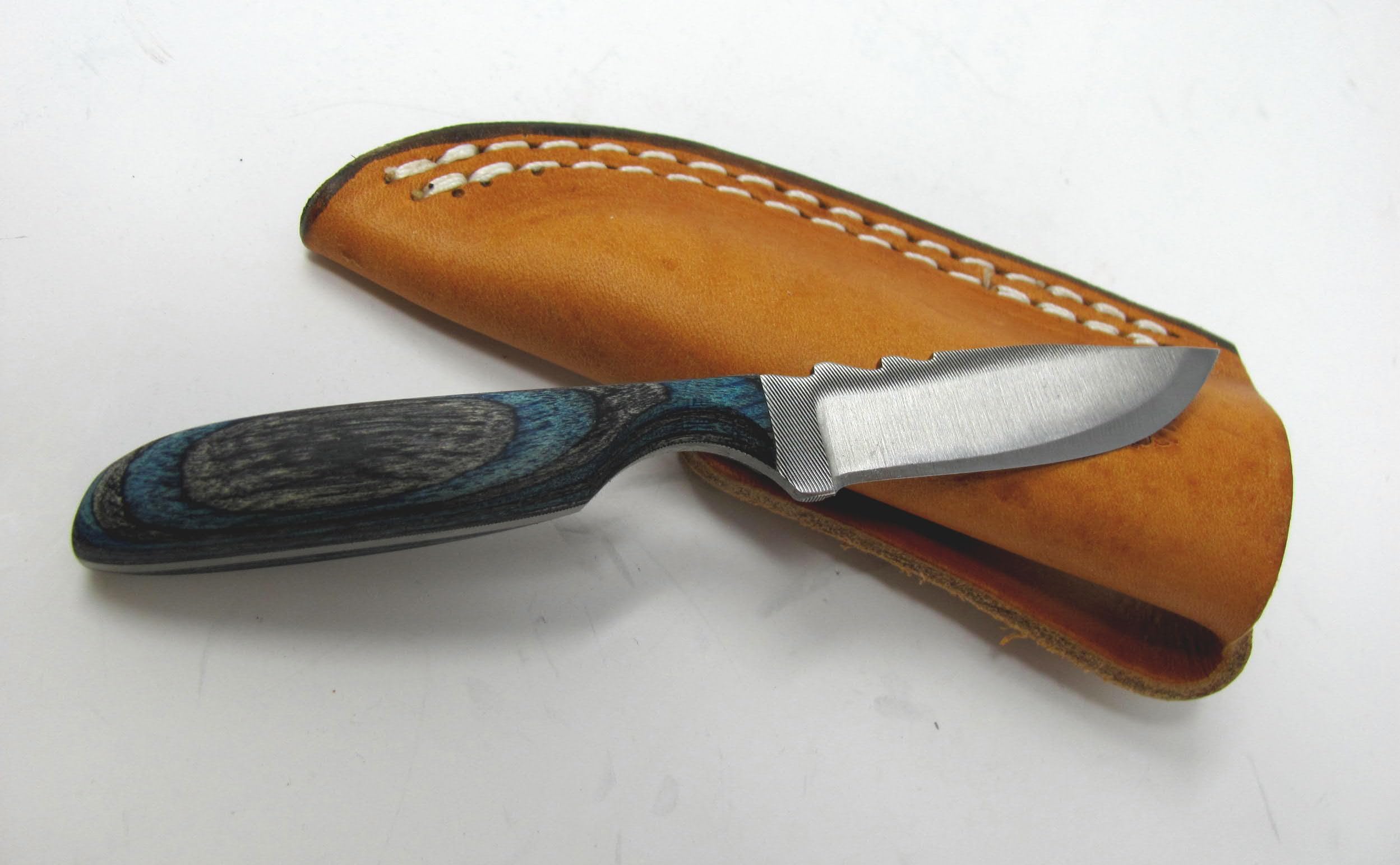 anza Handmade in USA Knives Mini Fixed Blade High Carbon Steel Blade with Pocket Sharpener