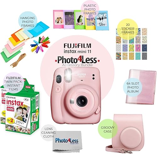 Miniatura 2 de Fujifilm Instax - Minicámara instantánea 11 + 2 paquetes de películas instantáneas Fujifilm Instax Mini Twin (40 hojas) + estuche protector + álbum