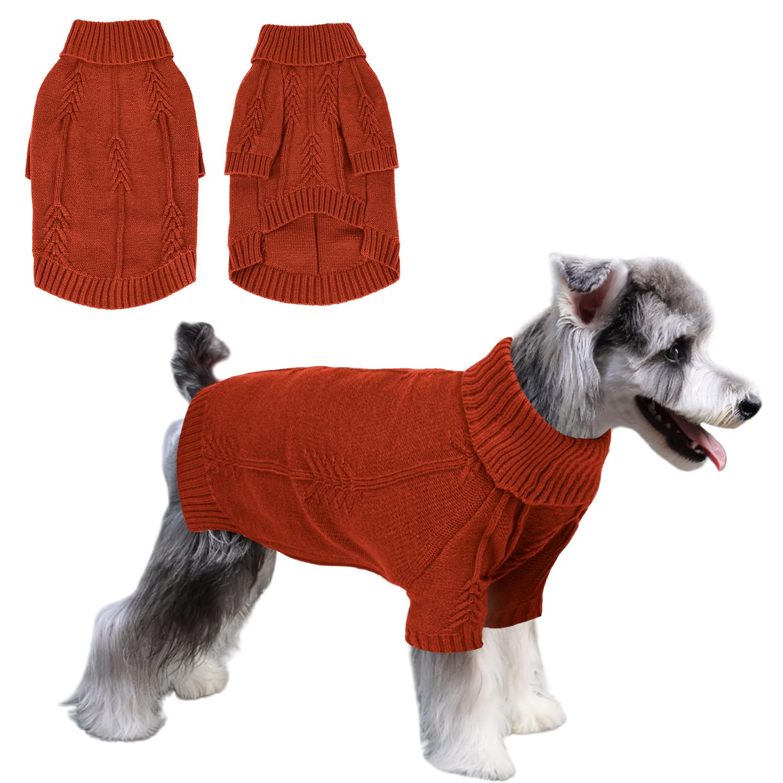 Pull pour chien orange DELIFUR évite les frissons hivernaux taille M