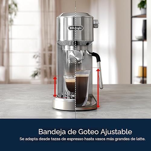 Miniatura 11 de De'Longhi Dedica Duo - Máquina compacta de café expreso, cafetera fría con espumador de leche, para café expreso, café caliente y helado,