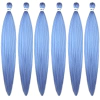 Vista 47 de Cabello trenzado para niños preestirado de 16 pulgadas, color negro, Yaki ez, trenzado para niños, trenzas sin nudos