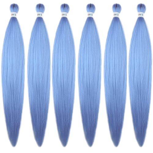 Miniatura 47 de Cabello trenzado para niños preestirado de 16 pulgadas, color negro, Yaki ez, trenzado para niños, trenzas sin nudos