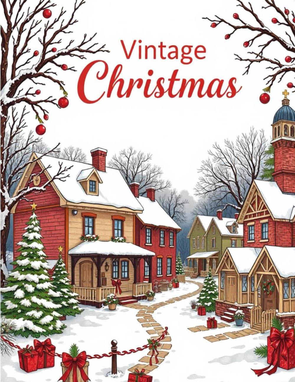 Vintage Christmas: A Vintage Holiday Coloring Book for Adults