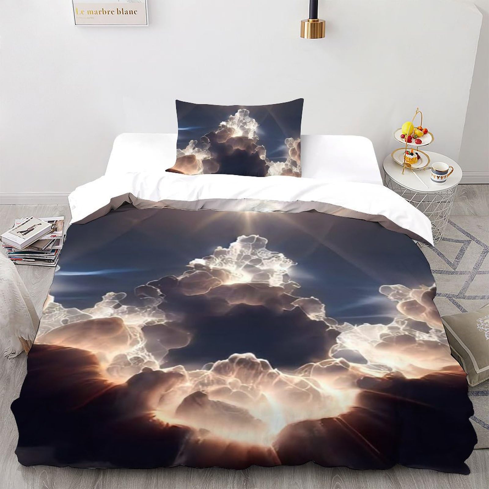 Housse de couette 135x200cm imprimé 3D pour créer une chambre de fille féerique