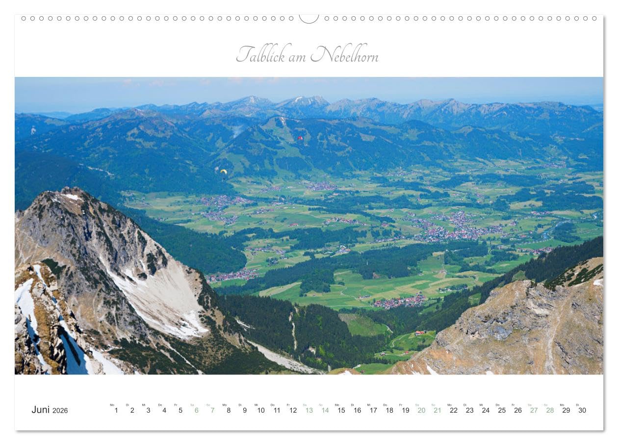 Wanderlust Oberstdorf (hochwertiger Premium Wandkalender 2026 DIN A2 quer), Kunstdruck in Hochglanz: Ausflugsziele in Allgäuer Landschafts-Idylle (CALVENDO Natur)