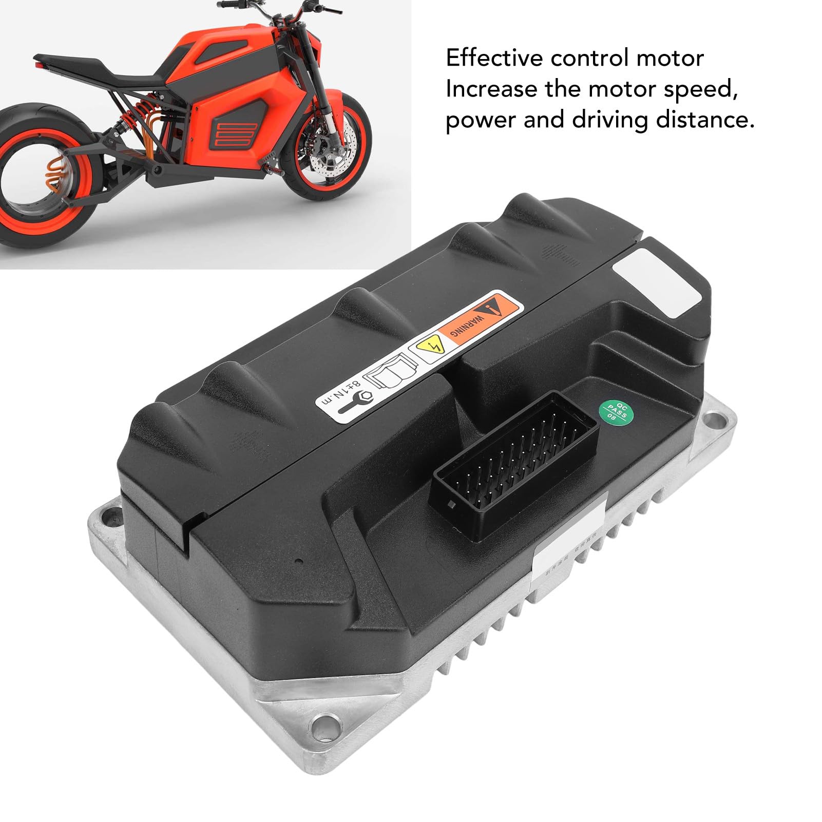KUIDAMOS Sterownik Motocykla Elektrycznego 72 V Wysokowydajny Bezszczotkowy Sterownik Silnika Sinusoidalnego do Silnika QS o Mocy do 2000 W dla Osób Jeżdżących na Hulajnogach Elektrycznych Metal + ABS