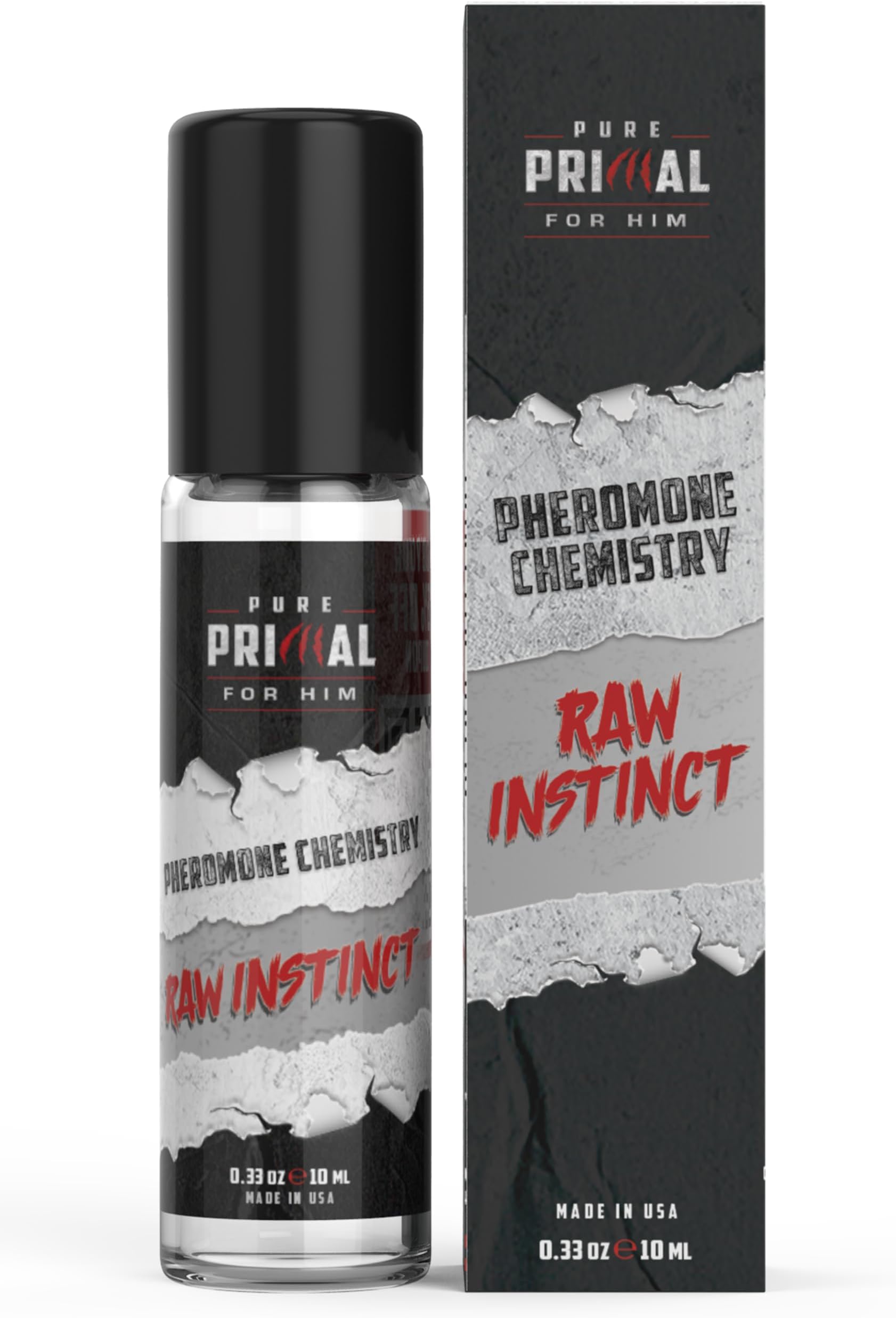 Raw Instinct - Pheromones Cologne For Men To Attract Women - Male Pheromones Perfume Oil - Men's Cologne With Pure Pheromones - Long-Lasting Pheromones Perfumes For Men - 0.34 oz (10 mL)
