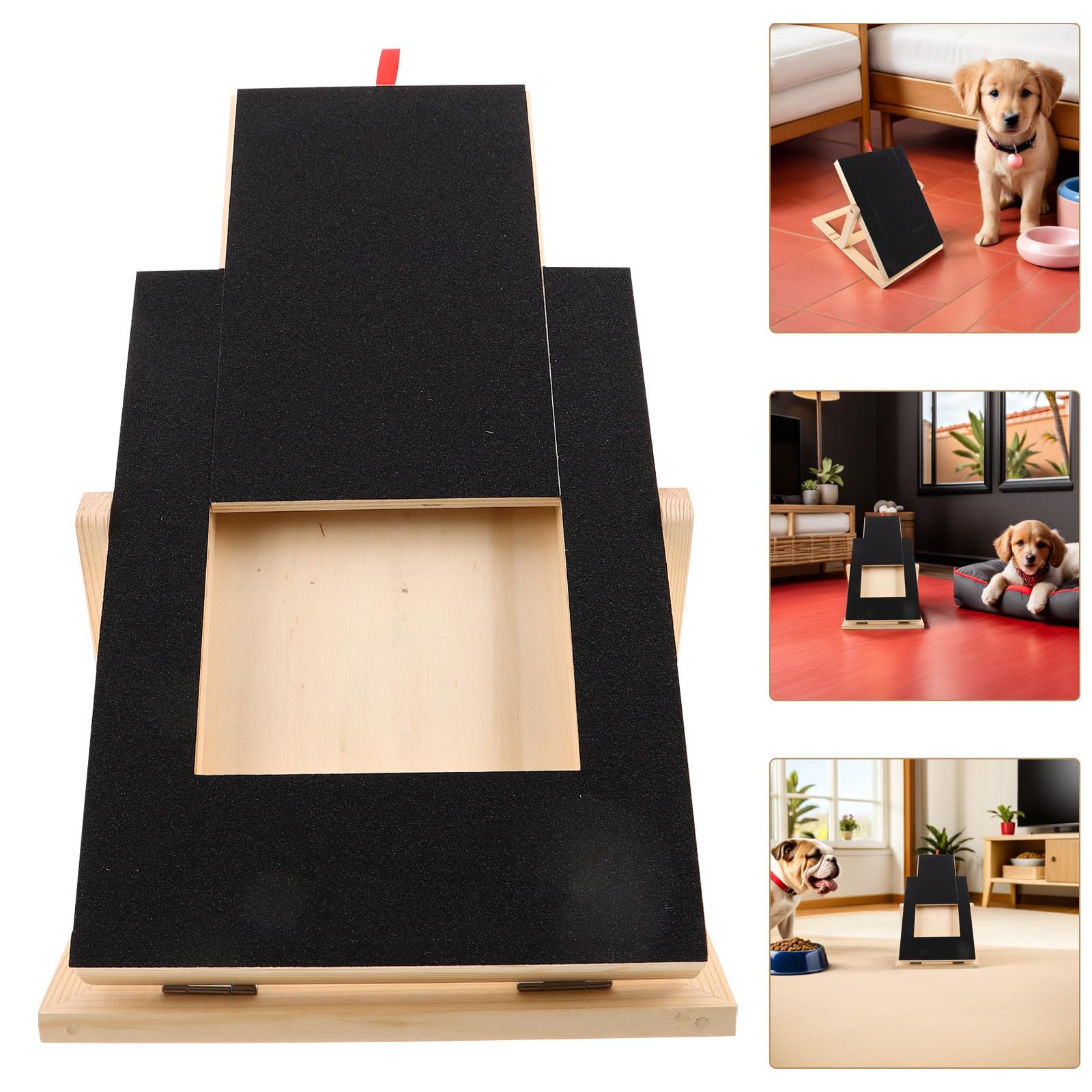 Krallenfeilenbrett für Hunde mit Leckerlischublade, Höhenverstellbar | Welpen und Hunde, für Innenbereich, Brettform mit Integrierter Schublade, Holzdesign