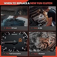 Vista 6 de A-Premium Embrague del ventilador de refrigeración del motor compatible con Suzuki Vitara 1999-2002, Sidekick 1989-1991, 1.6L