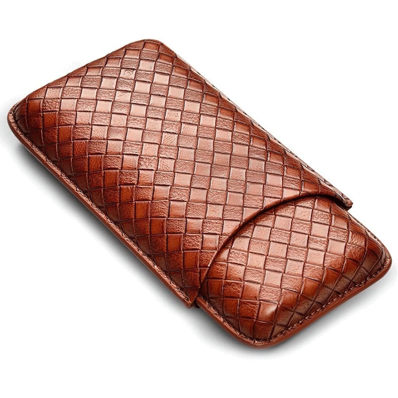 ZUMAHA Humidor Scatola Scatola per sigari Portatile e Leggera, portasigari Foderato in Legno di Cedro, Tubo per sigari da Viaggio a 3 Dita, umidificatore per sigari in Pelle Personalizzato