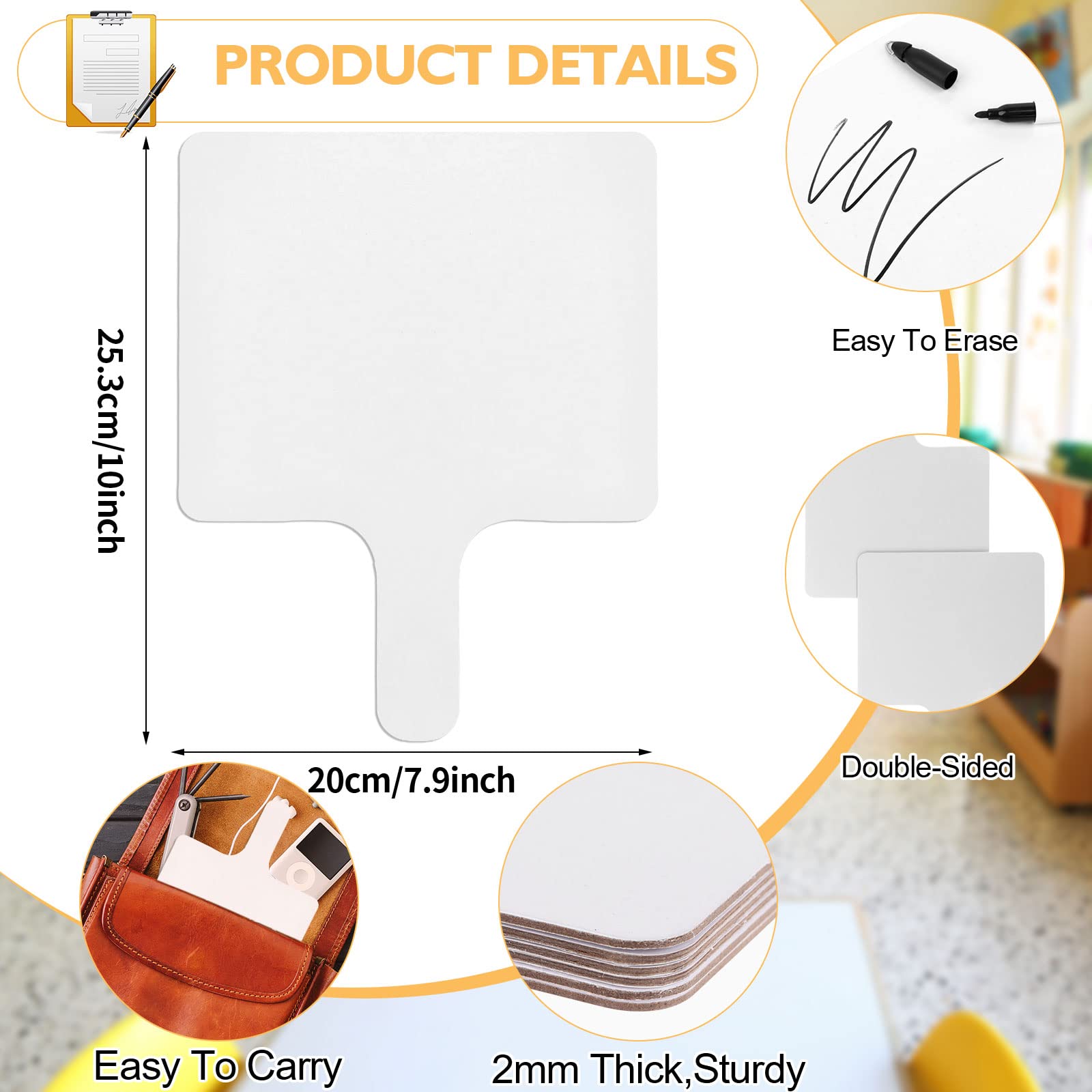 Tableau Effaçable à Sec Double Face Mobile Avec Une MAXI Surface D