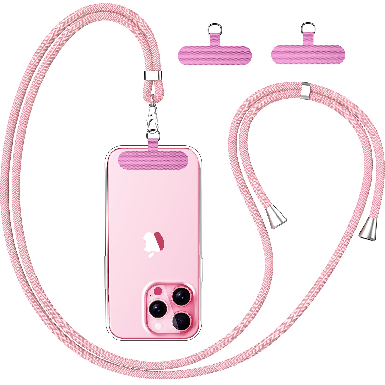 caslord Handyband Universal, Handy Lanyard mit Universelles Patch, Handyband mit Hülle kombinierbar, Einstellbar und Abnehmbar