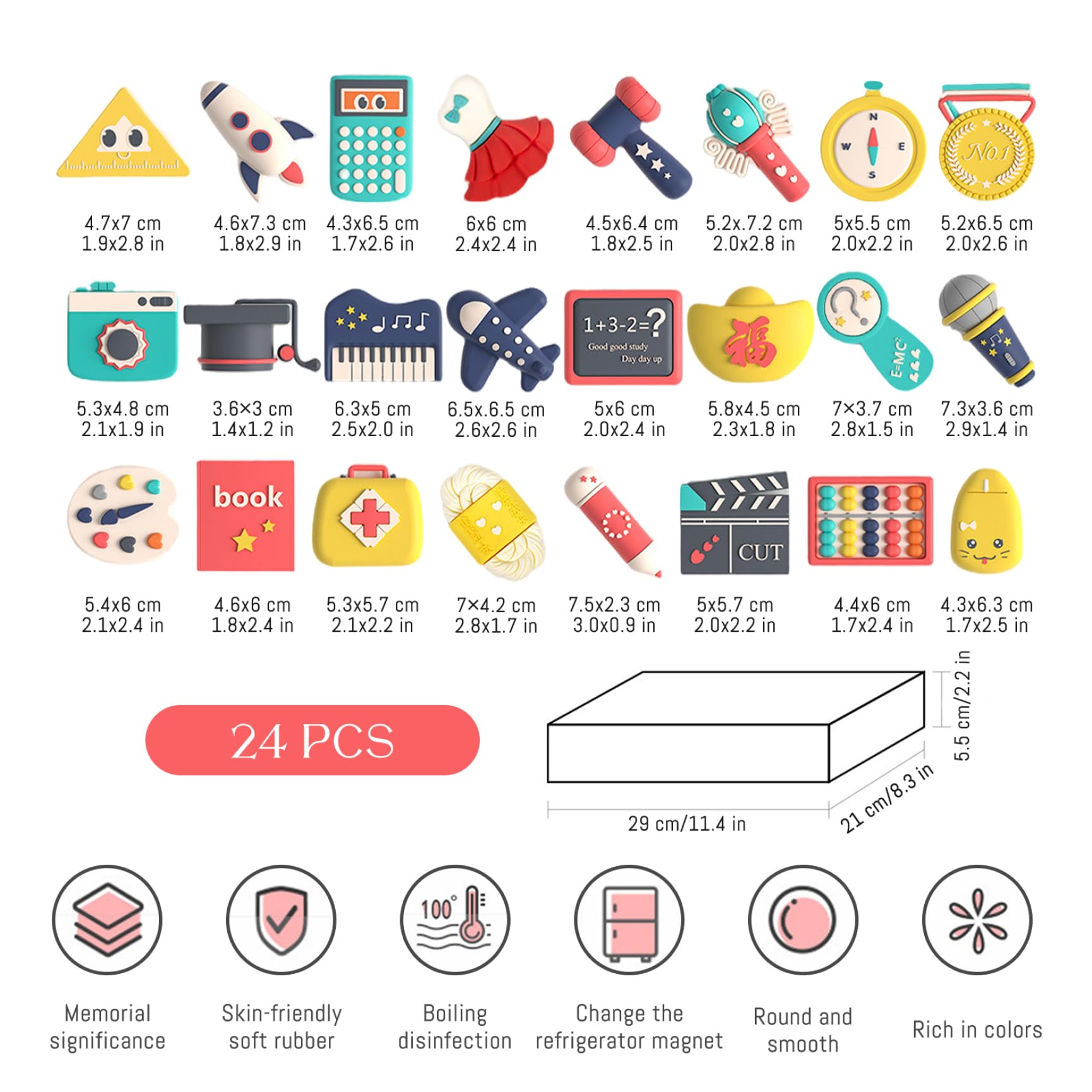 24 Pezzi Doljabi Set Safe Zhuazhou Set Oggetti Birthday Presents 1 ° Compleanno Tradizionale Doljanchi Giochi per Bambini, Ragazza, Ragazza ·