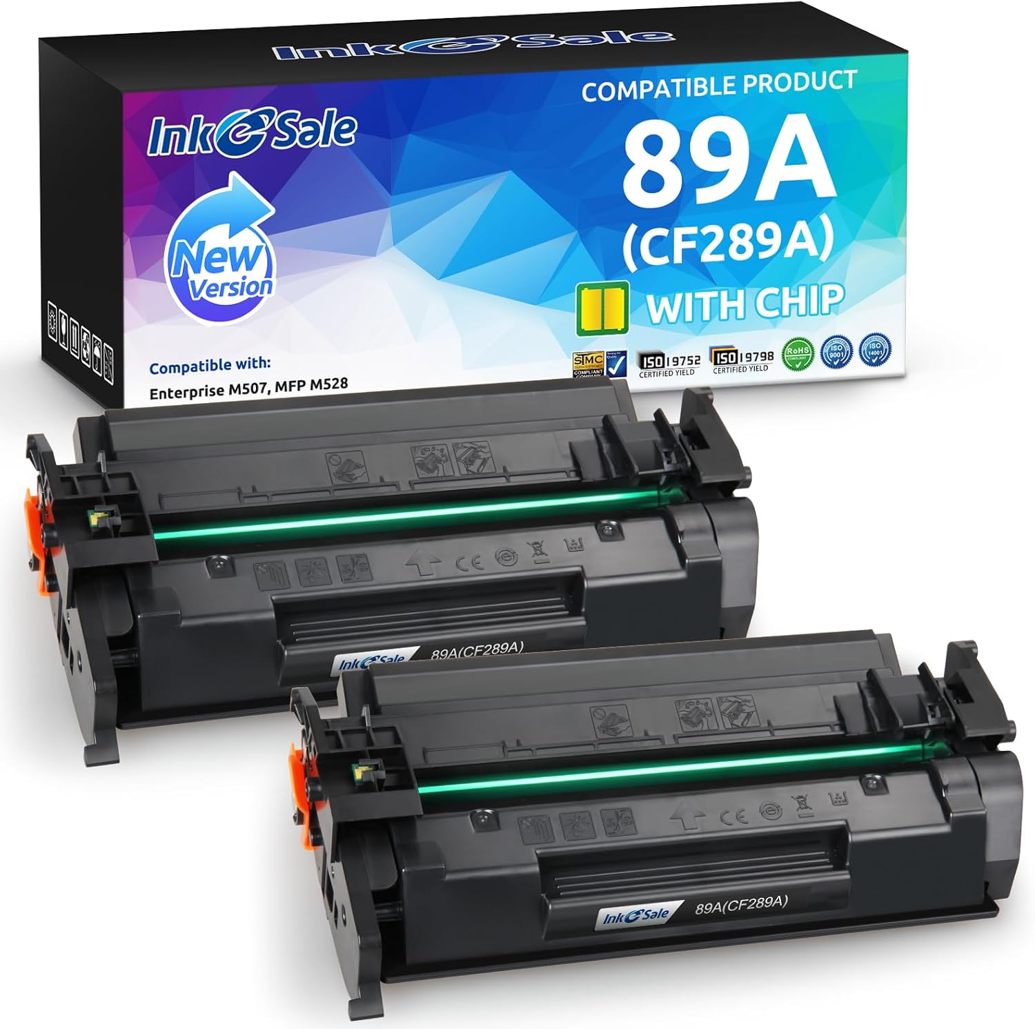INK E-SALE 89A CF289A Toner Cartridge Compatible Replacement for HP 89A Toner Cartridge (with Chip) for HP Enterprise M507dn M507X M507dng MFP M528f M528c M528z M528 M507 Series Printer Ink, 1-Pack