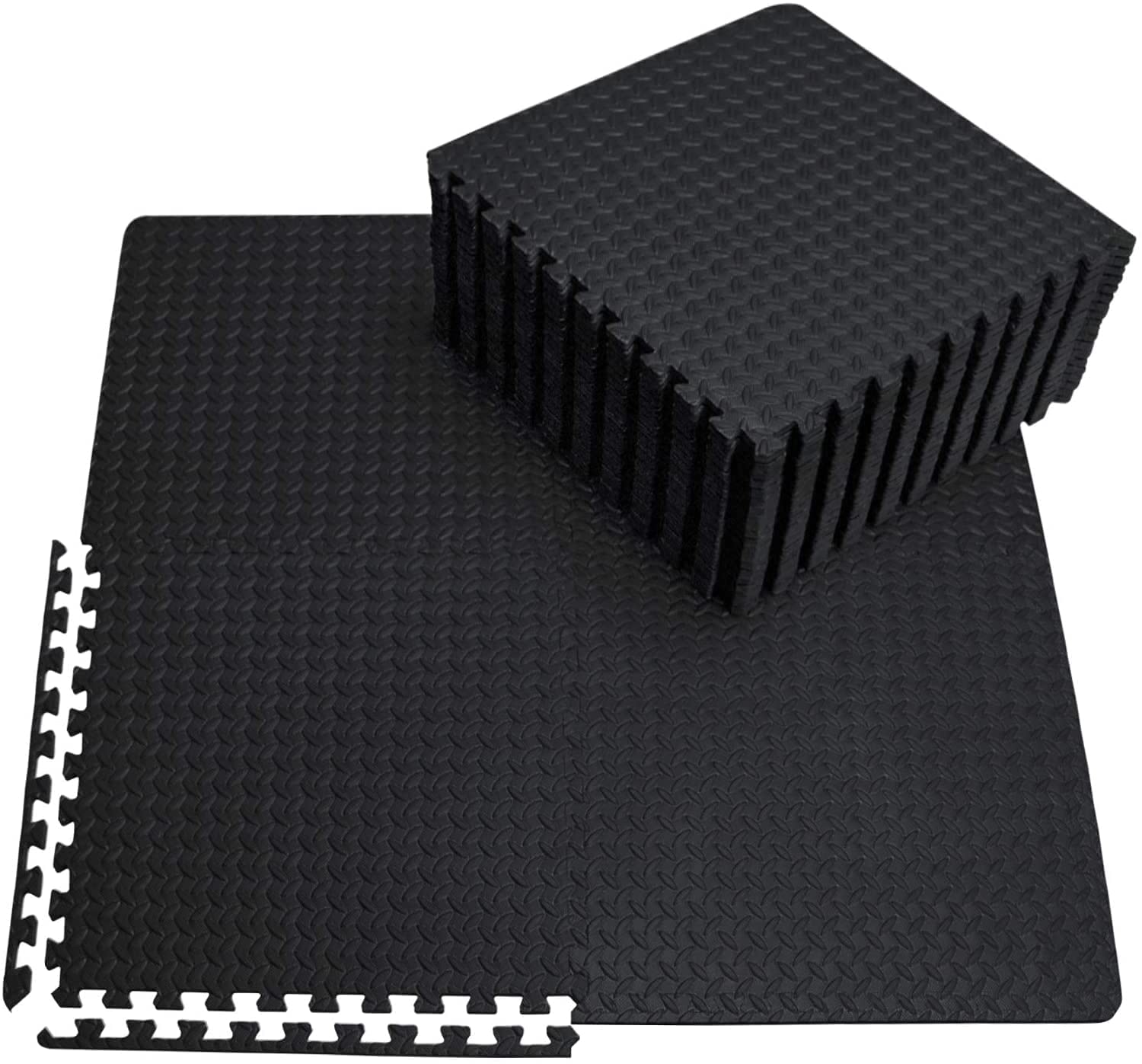 Fitness Puzzle Mat, Gym Floor Mat, Exercise Mat, EVA Foam Interlocking Tiles, Flooring for Home Gym Equipment and Workouts, 12mm (1Pc - 4 Sq Ft)-picture-17