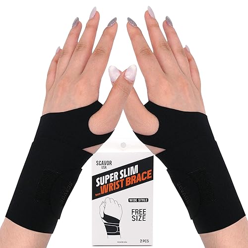 Muñequera para túnel carpiano, muñequera fina para hombres y mujeres, manga de compresión suave y cómoda, muñequera reutilizable para tendinitis